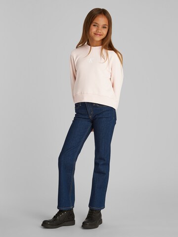Sweat-shirt Calvin Klein Jeans en rose : devant