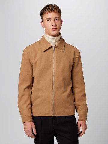 ABOUT YOU x Kevin Trapp Between-Season Jacket 'Dean' in Beige: front