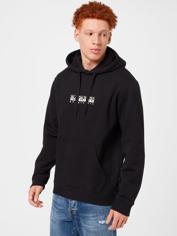 NAPAPIJRI Sweatshirt in Zwart: voorkant