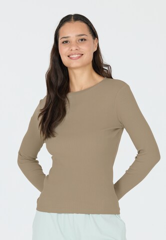 Athlecia Performance shirt 'Lankae' in Brown: front