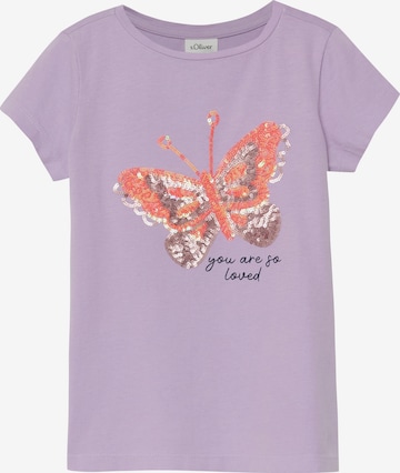 T-Shirt s.Oliver en violet : devant