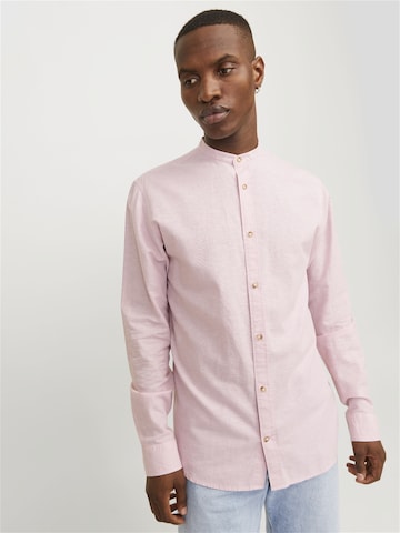 JACK & JONES Comfort Fit Skjorte 'JJESummer Band' i pink