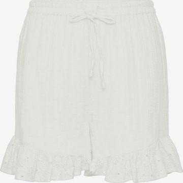 PIECES Loose fit Trousers 'KIARA' in White: front