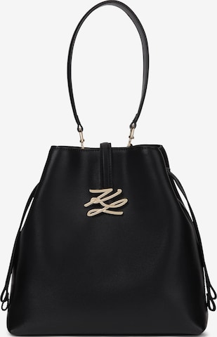Poche ventrale Karl Lagerfeld en noir : devant