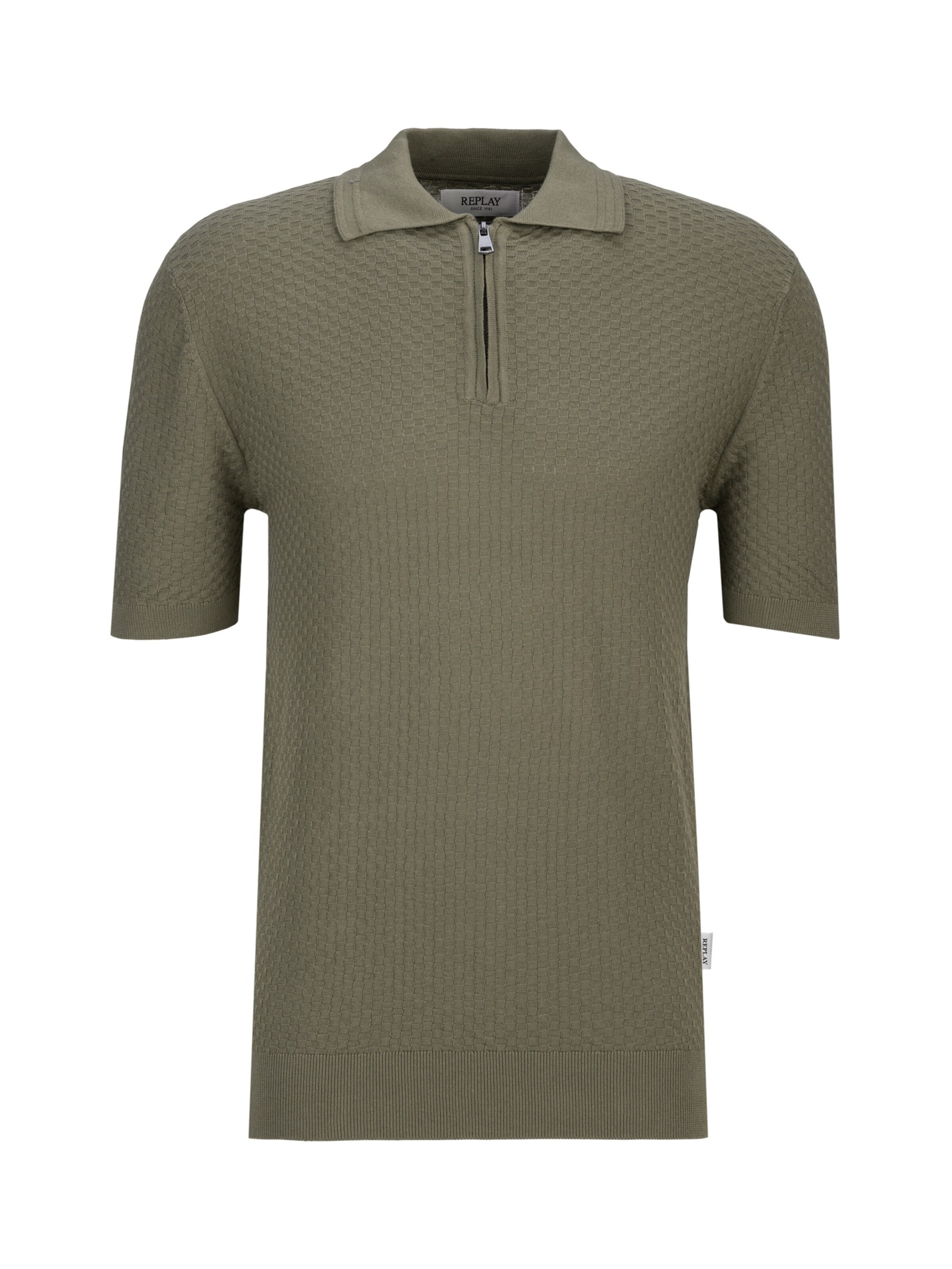 REPLAY Poloshirt in L in dunkelgrün, Produktansicht