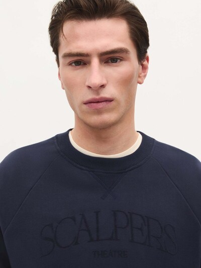 Scalpers Sweatshirt 'Theatre Flock' i navy, Produktvisning