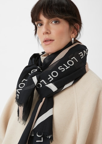 Foulard comma casual identity en noir : devant