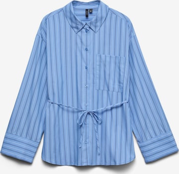 Vero Moda Curve Bluse 'VMCGINA' in Blau: Vorderseite