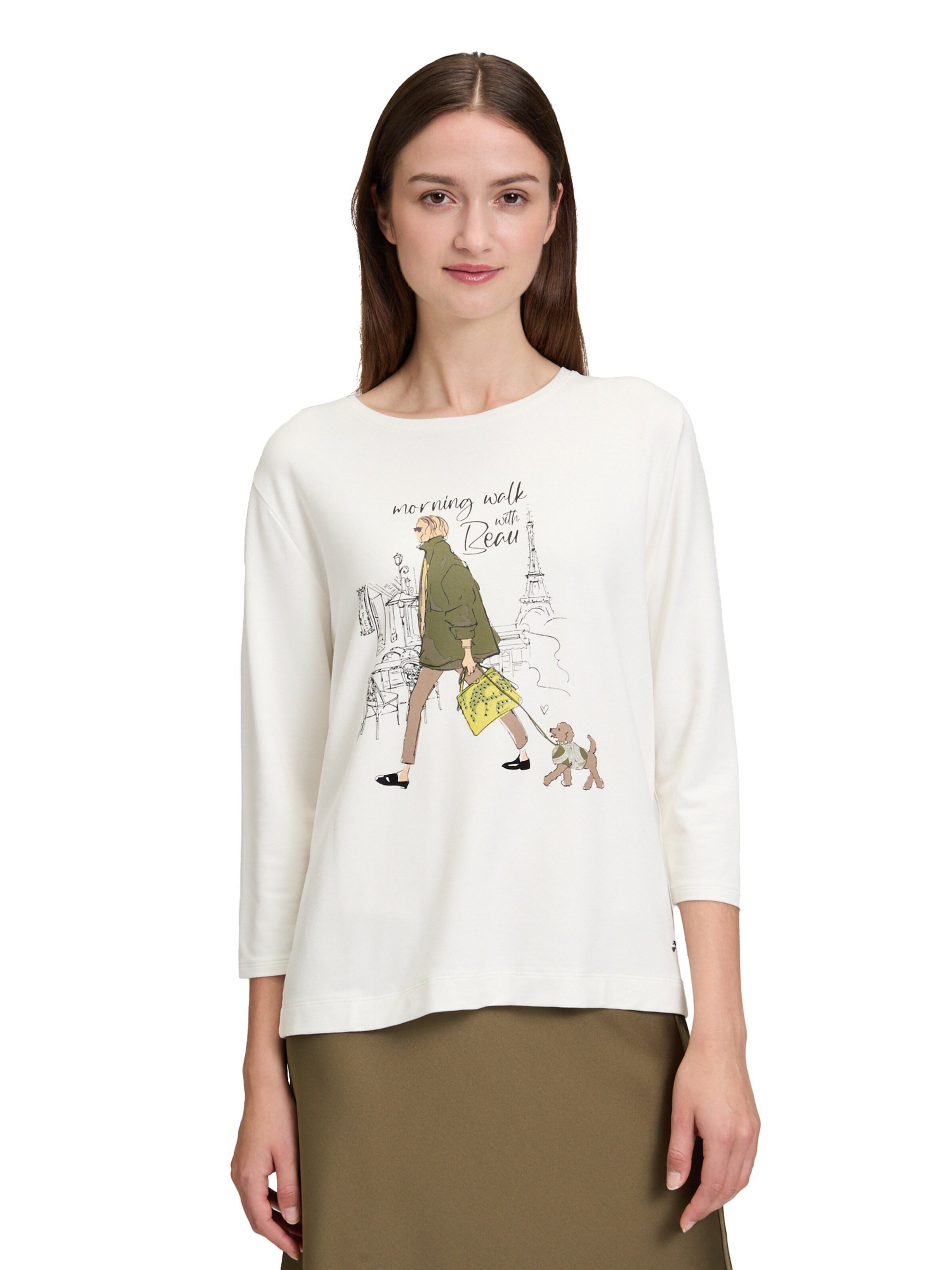 T-shirt Betty & Co en beige : devant