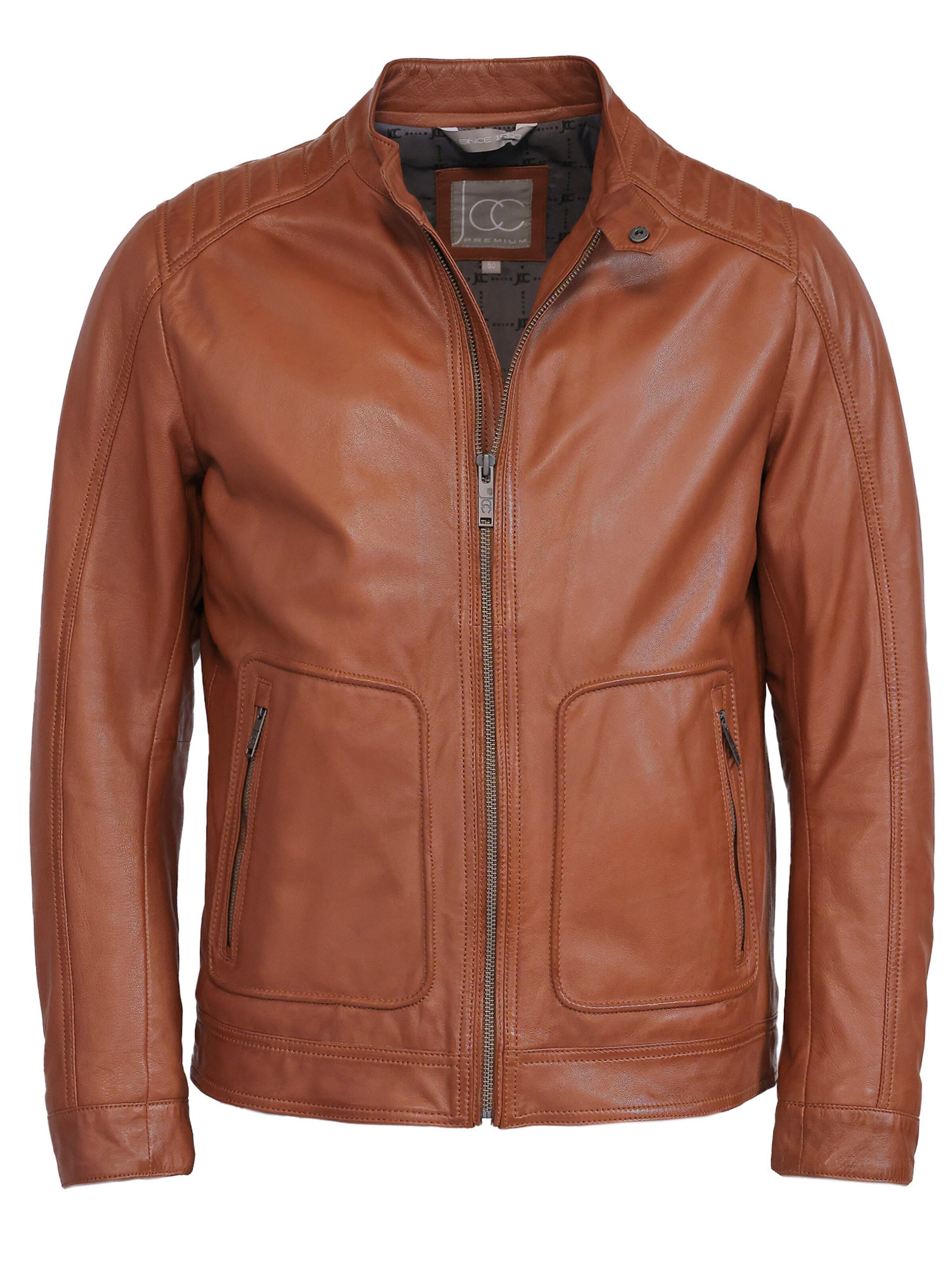 JCC Lederjacke in Braun: Vorderseite