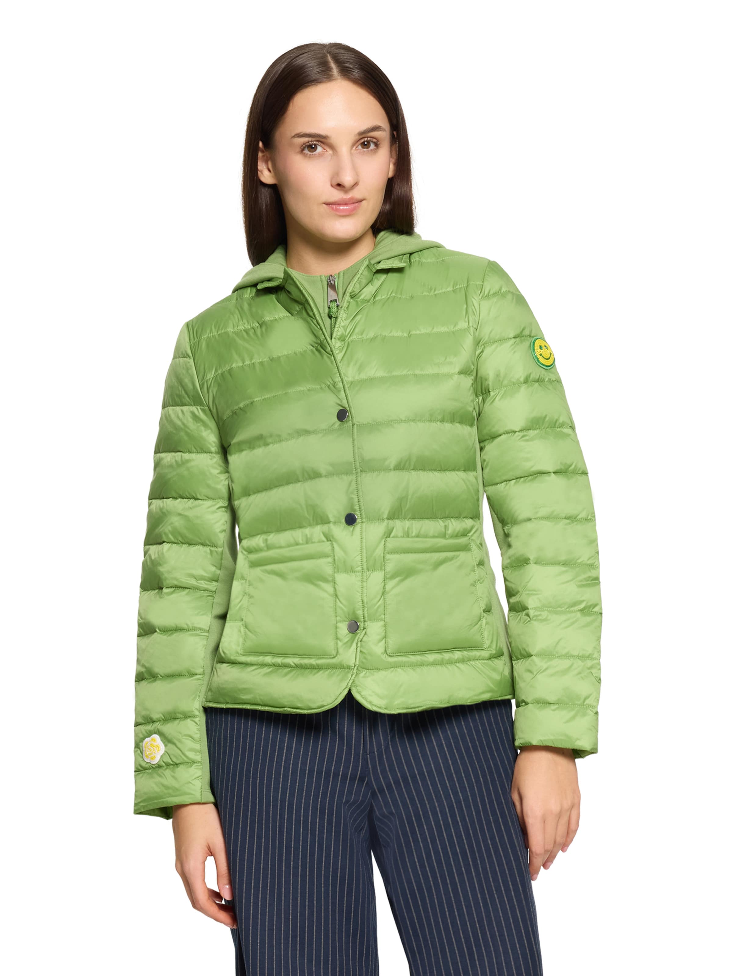 Cartoon Winter Jacket in Green: front