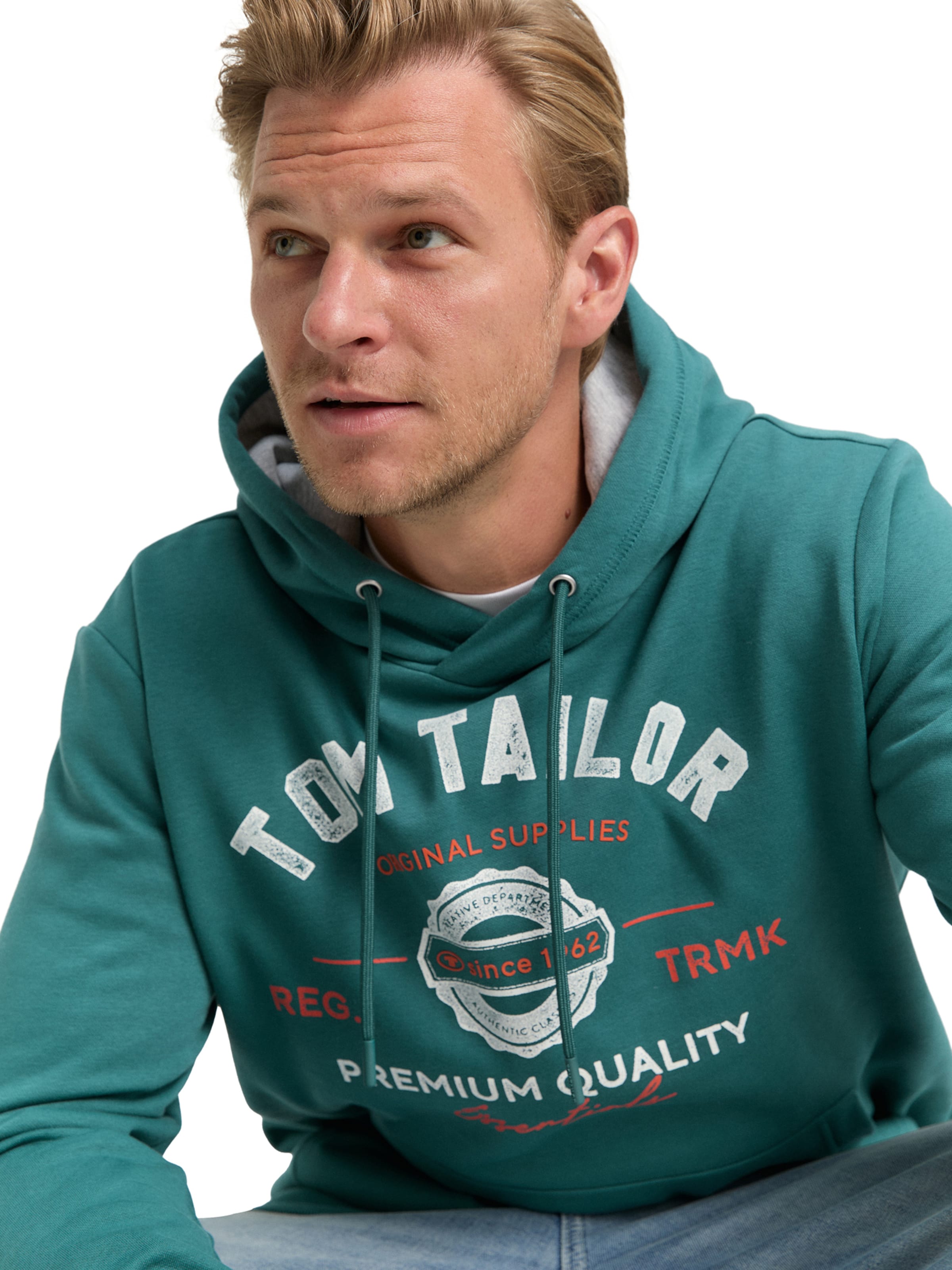 TOM TAILOR Sweatshirt in Green