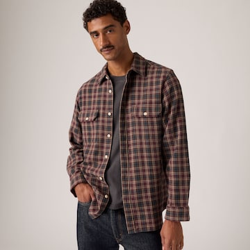 LEVI'S ® Regular fit Button Up Shirt 'JACKSONWORKER' in Brown: front