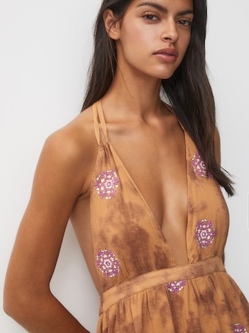 Pull&Bear Summer Dress in Brown