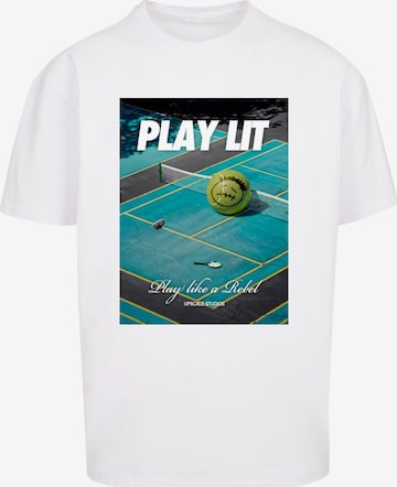 MT Upscale Shirt 'PlayLit' in Wit: voorkant