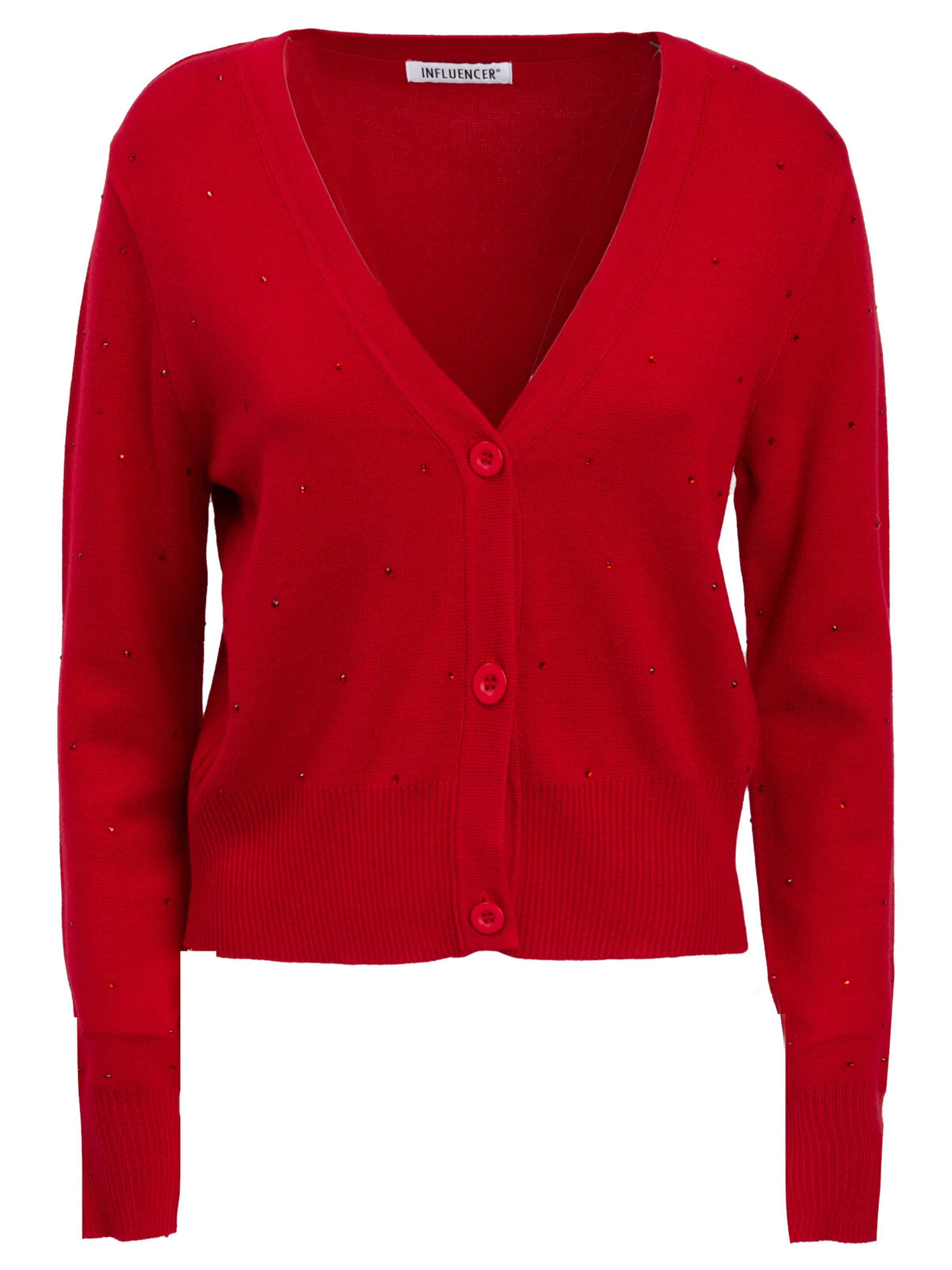 Influencer Kardigan w kolorze czerwony: przód