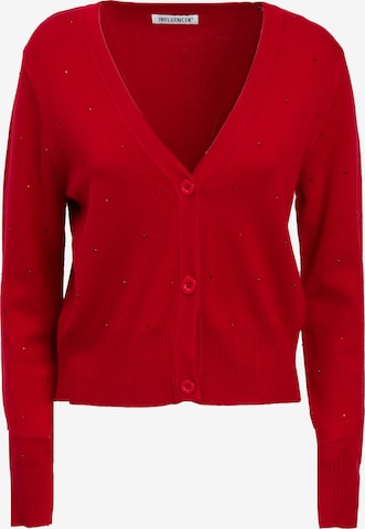 Influencer Cardigan i rød: forside