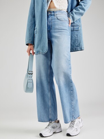 Wide Leg Jean ONLY en bleu : devant