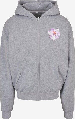 MT Upscale Zip-Up Hoodie 'Summer Of Love' in Grey: front