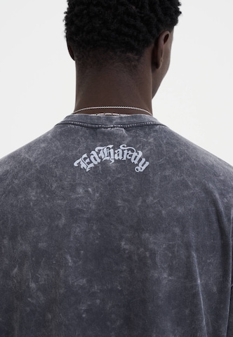 Ed Hardy T-Shirt 'Skull Out Of Hell' in Grau