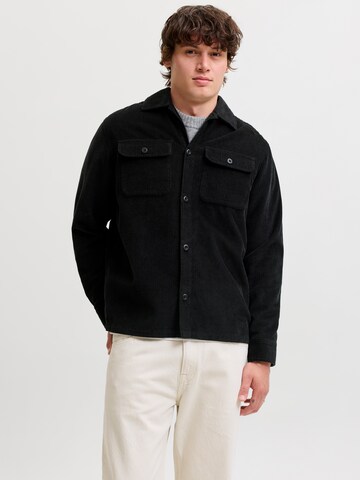 JACK & JONES Regular Fit Hemd 'JJEREGENT' in Schwarz: Vorderseite