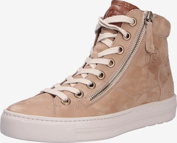 Paul Green High-Top Sneakers in Beige: front