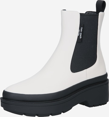 Kate Spade Chelsea Boots 'WINNIE' in White: front