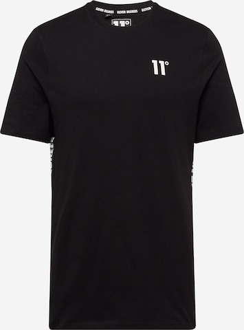 11 Degrees T-shirt i svart: framsida