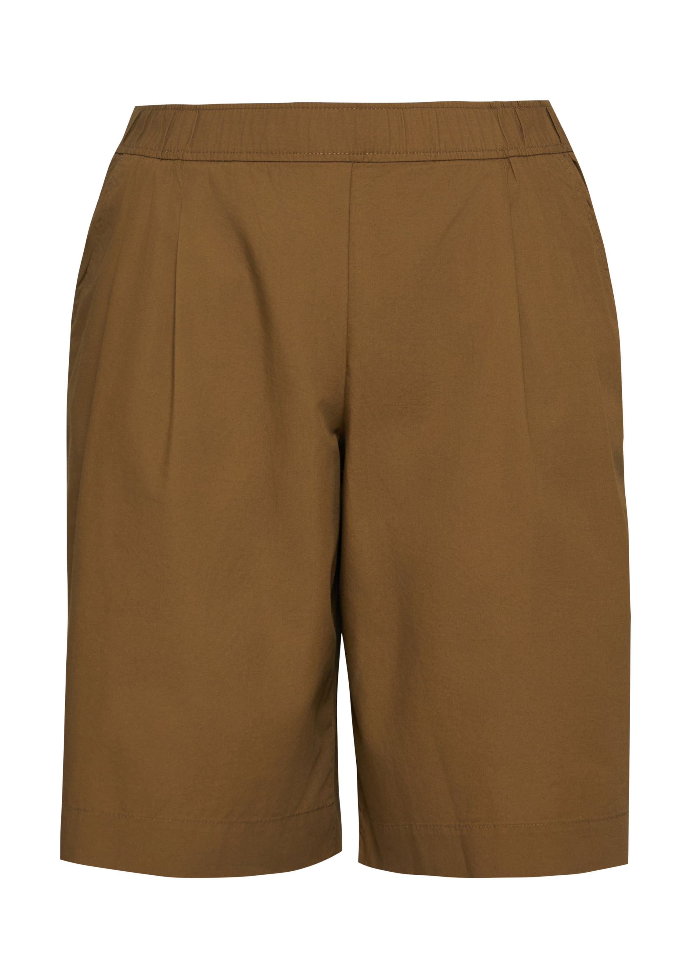 s.Oliver CURVE Wide leg Pleat-front trousers in Brown: front
