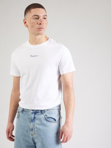 Pepe Jeans Tričko 'DEROK' - Biela: predná strana