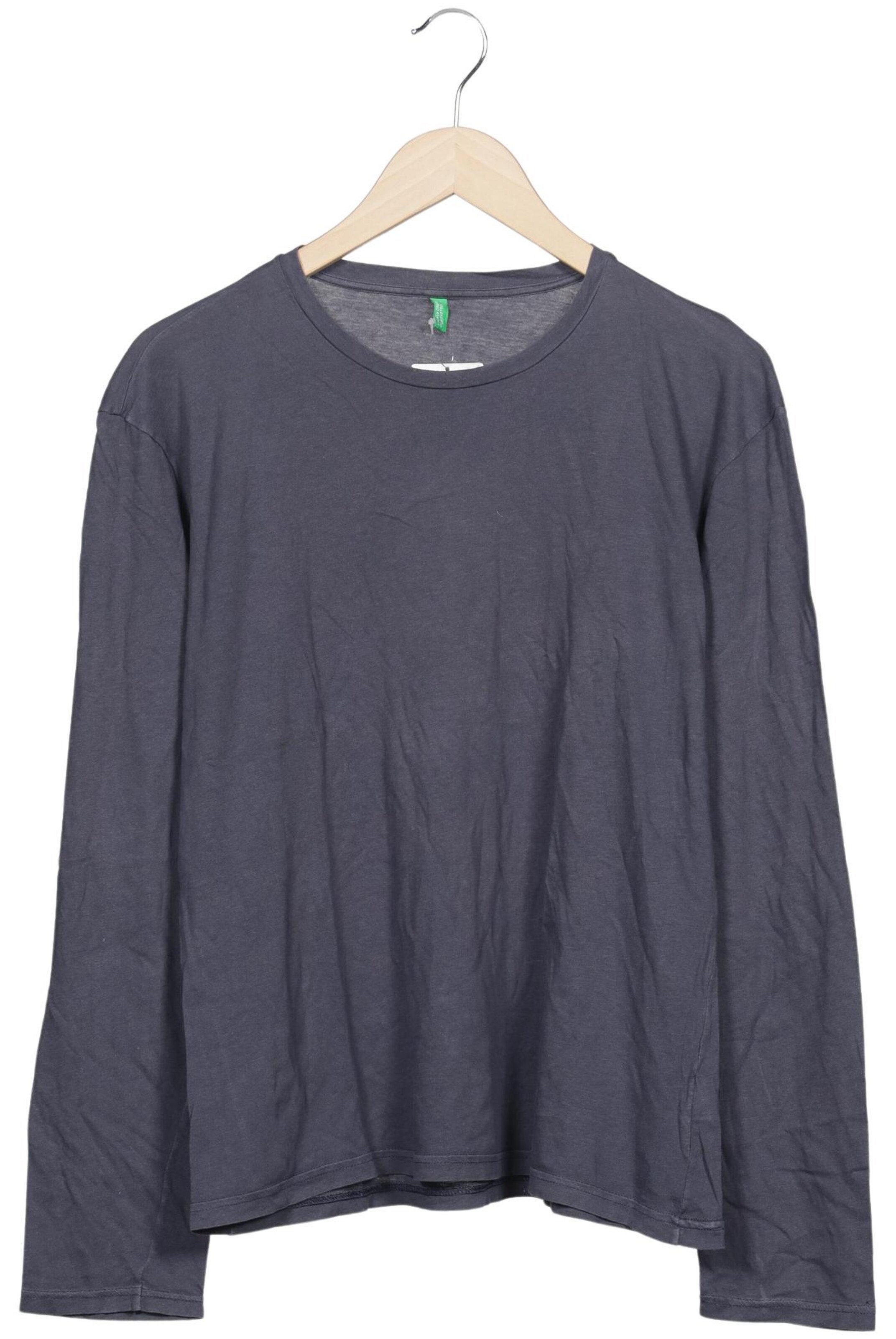 UNITED COLORS OF BENETTON Langarmshirt XL in Grau: Vorderseite
