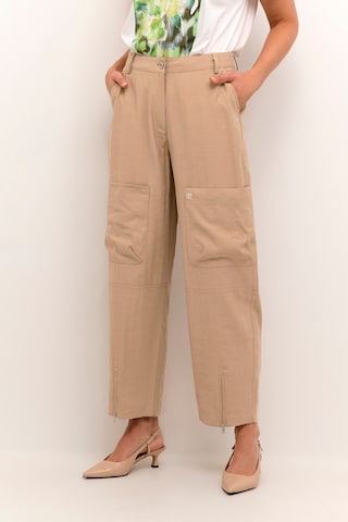 Cream Loosefit Hose in Beige