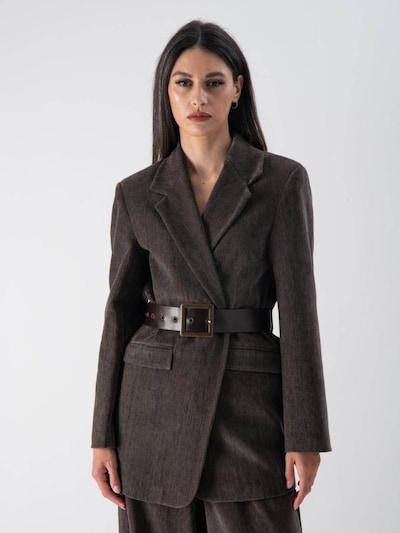 Blazer 'Chenille blazer with belt' MND di colore grigio, Visualizzazione prodotti