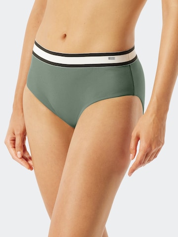 SCHIESSER Bikini Bottoms 'Aqua Californian Dream' in Green: front