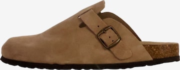 The Divine Factory Mule 'Joasis-Lederpantoletten' in Brown: front