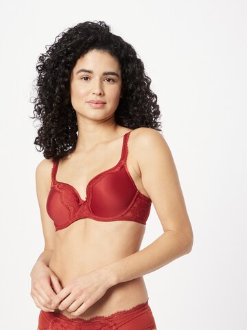 Mey T-shirt Bra 'Amazing' in Red: front