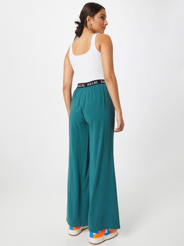 Wide Leg Pantalon Karo Kauer en bleu