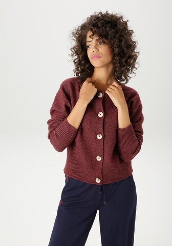 Aniston CASUAL Strickjacke in Rot: Vorderseite