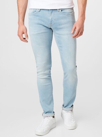 Pepe Jeans نحيف جينز 'HATCH' بلون أزرق: الأمام