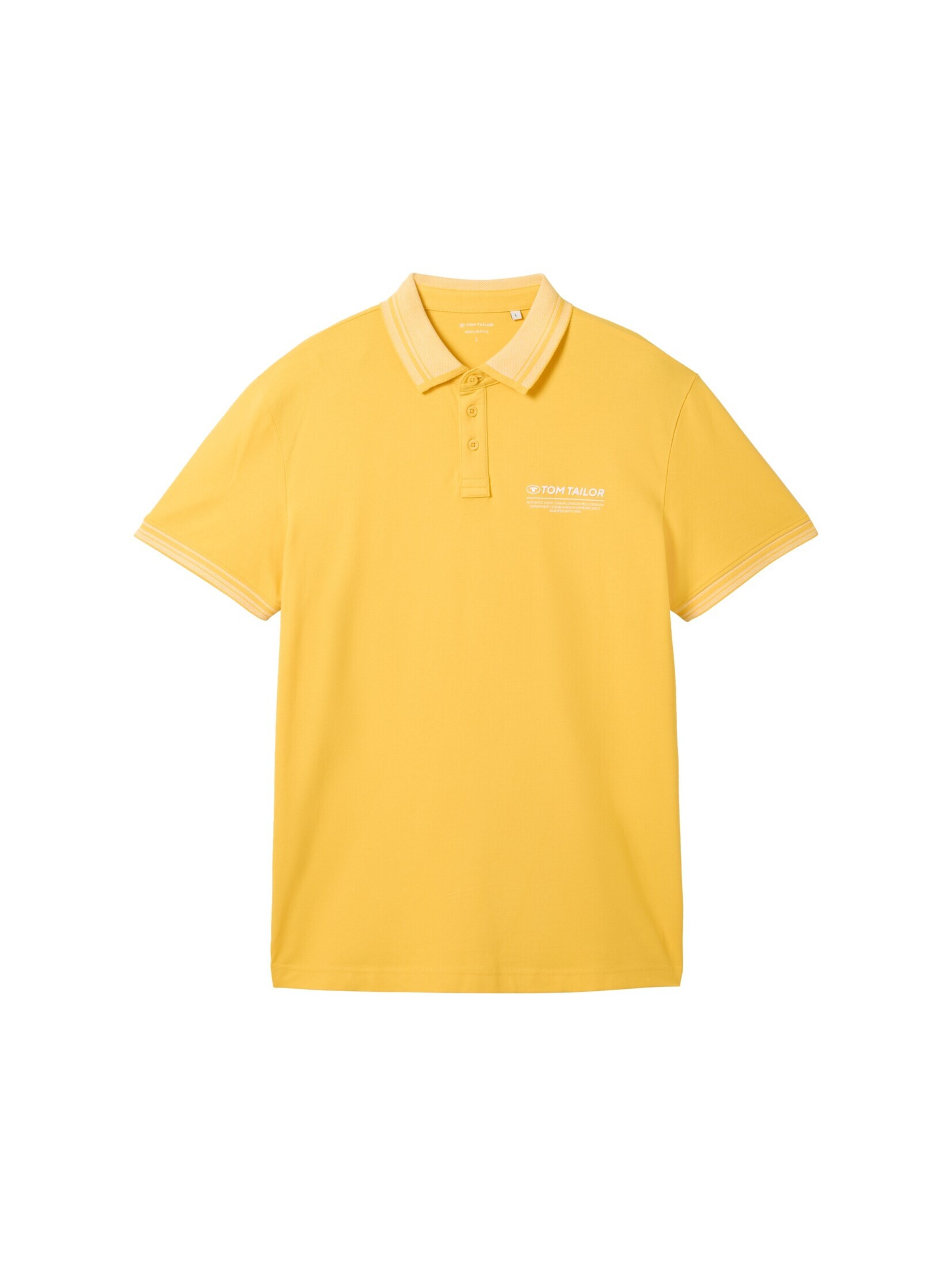 T-Shirt TOM TAILOR en jaune : devant