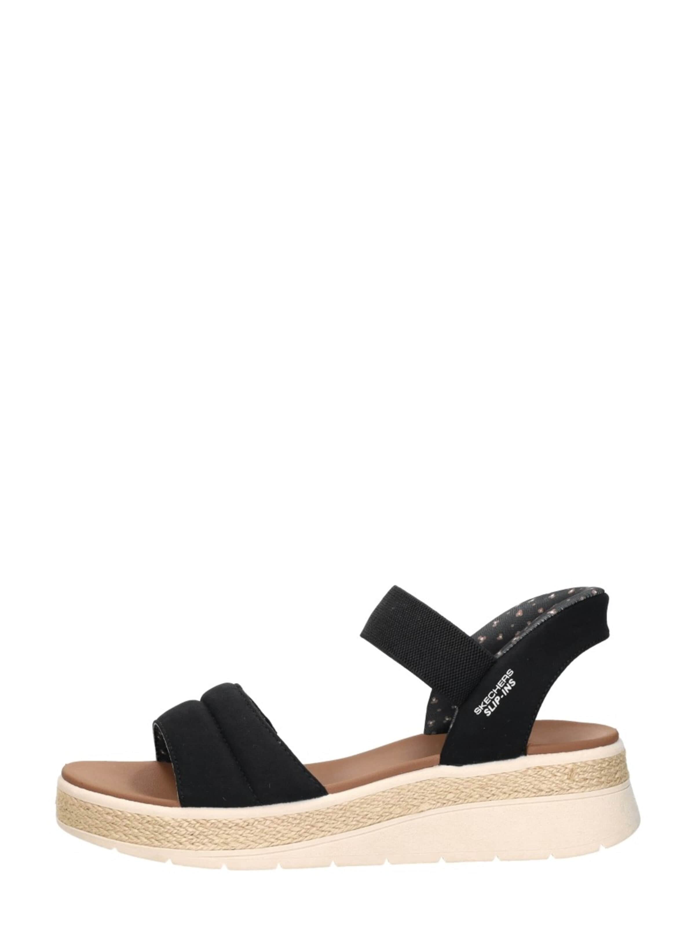 SKECHERS Sandale 'Slip-Ins: Bobs Sun Ray'‌‌ in Schwarz: Vorderseite