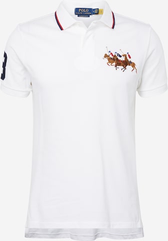 balts Polo Ralph Lauren T-Krekls: no priekšpuses