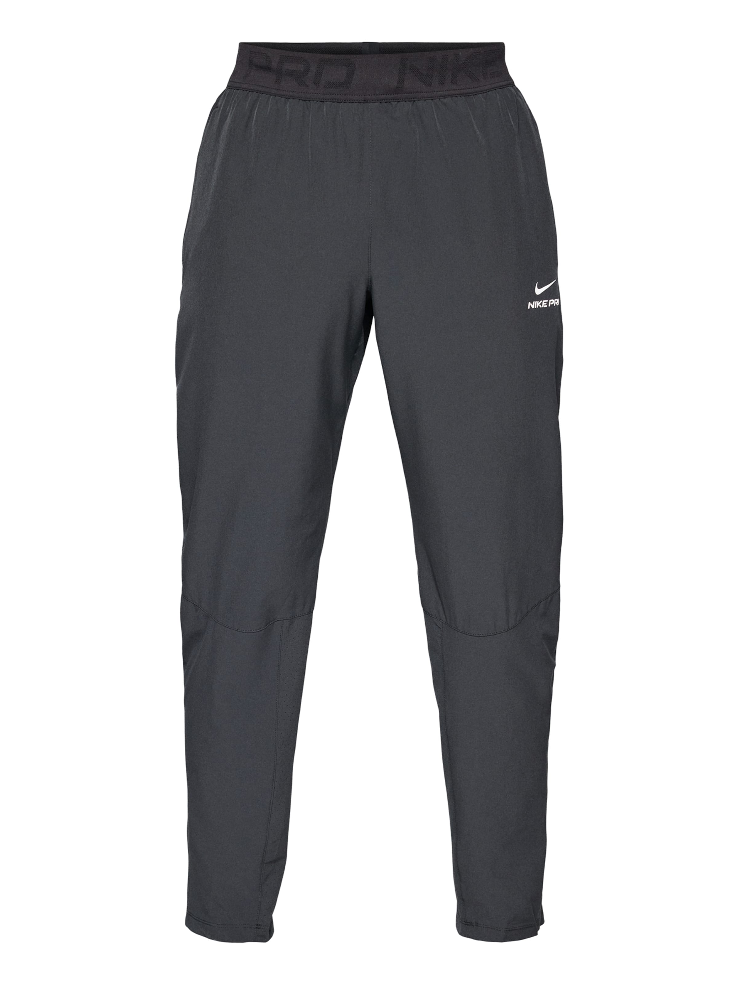 NIKE Alt kitsenev Spordipüksid 'Pro', värv must: eest vaates