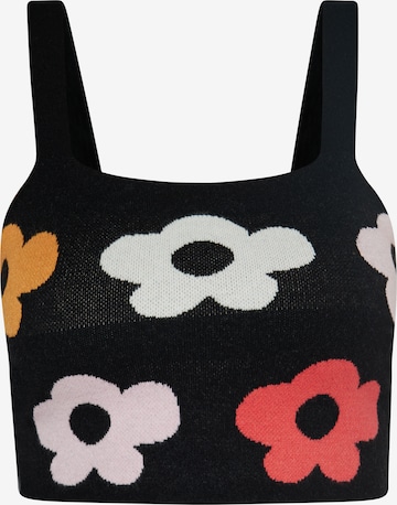 Top di swirly in nero: frontale