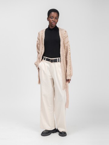 Influencer Knit cardigan in Beige