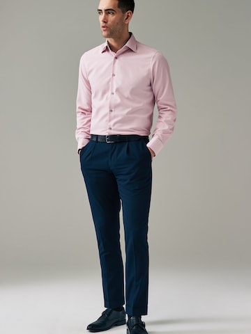 Next Slim fit Button Up Shirt in Pink