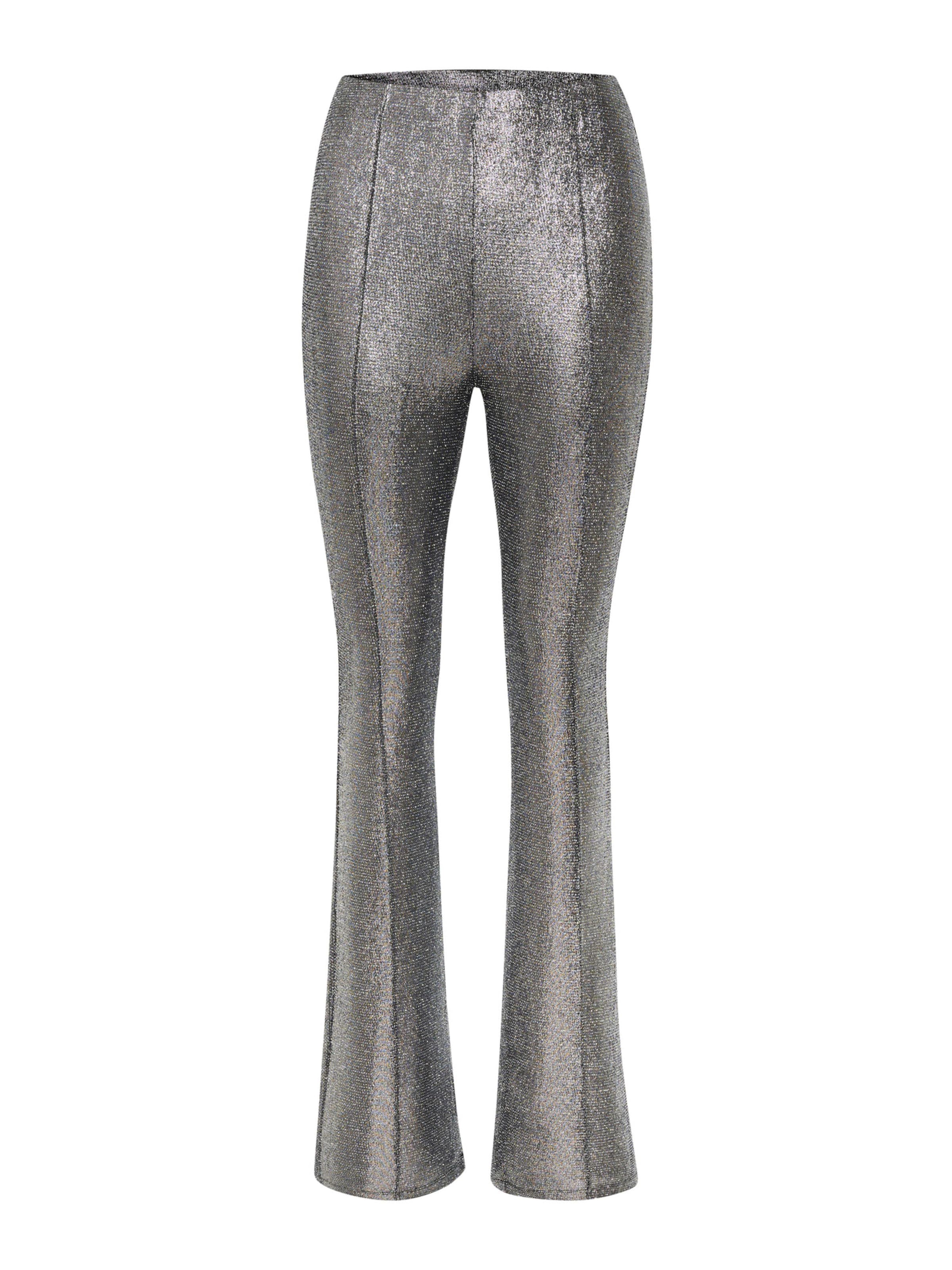 Flared Pantaloni 'Eira' di Gestuz in argento: frontale