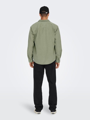Only & Sons Comfort Fit Hemd 'Alp' in Grün