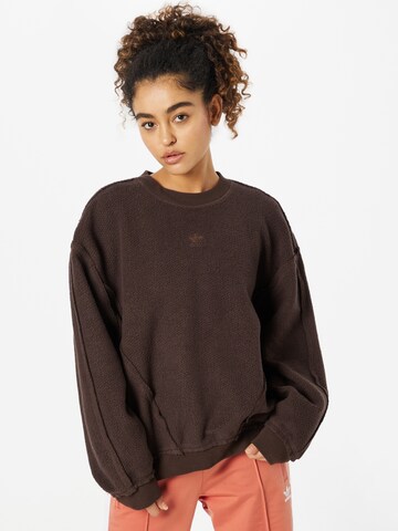 Sweat-shirt 'Cozy Loungewear' ADIDAS ORIGINALS en marron : devant