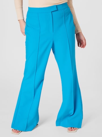 River Island Plus Flared Trousers in Blue: front